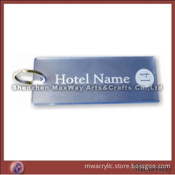 Hot selling quadrate acrylic/lucite key chain/key ring